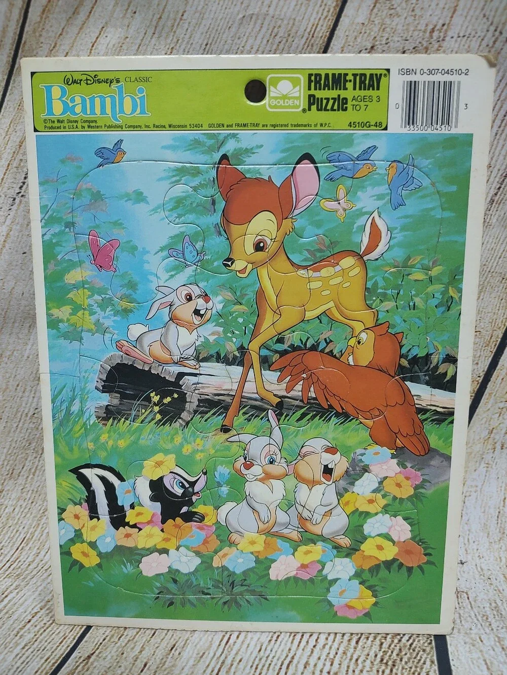 Vintage Disney Classic Bambi Frame Tray Puzzle Thumper